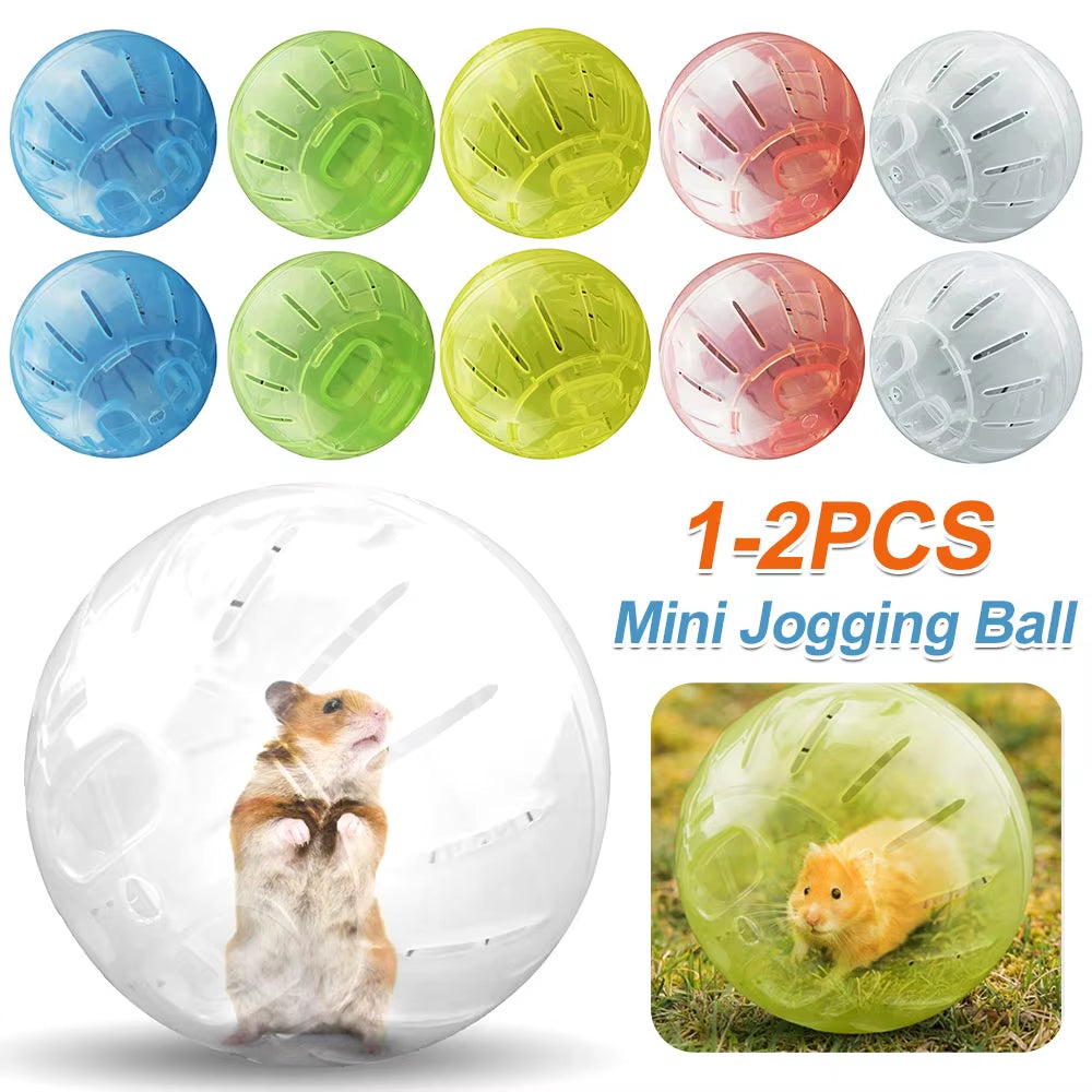 Clear Plastic Pet Rodent Mini Jogging Ball Hamster Exercise Running Ball Toys Small Animal Toy Play House Exercise Toy